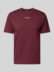 T-shirt met labelprint van Marc O'Polo Bordeaux - 21