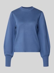 Sweter o kroju regular fit z bufiastymi rękawami od Jake*s Collection 'K106-comppleat' od Jake*s Collection - 22