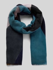 Sjaal van wol met all-over motief en franjes van altea - 33