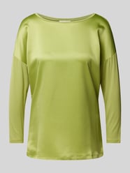 Comfort Fit Longsleeve in Seiden-Optik von Christian Berg Woman Grün - 9