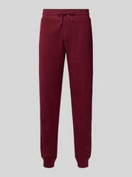 Regular fit sweatpants van puur katoen van Tommy Hilfiger Bordeaux - 33
