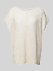 Strickshirt mit Lochmuster Modell 'AGOLDI CAPE' von OPUS Beige - 35