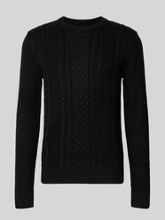 Sweter z dzianiny z prążkowanymi wykończeniami model ‘PAUL’ od JACK & JONES - 23