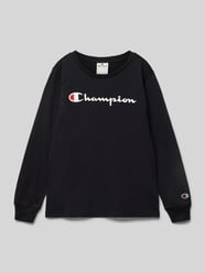 Longsleeve mit Label-Print von CHAMPION Schwarz - 31