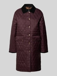Regular Fit Steppmantel mit Druckknöpfen von Barbour Bordeaux - 25