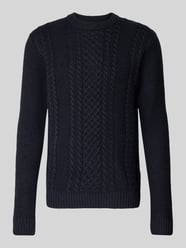 Sweter z dzianiny z prążkowanymi wykończeniami model ‘PAUL’ od JACK & JONES - 41