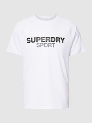 T-shirt met ronde hals, model 'TRAIN ACTIVE' van Superdry Sports Wit - 5