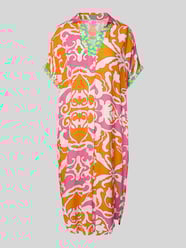 Knielanges Kleid mit V-Ausschnitt von Emily Van den Bergh Orange - 15