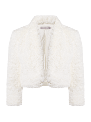 Bolero aus Webpelz von Christian Berg Cocktail Weiß - 38