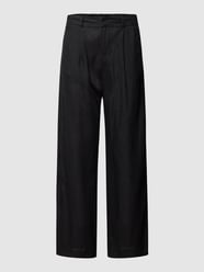 Linnen broek met paspelzak aan de achterkant Model 'DENISE' van Gina Tricot Grijs / zwart - 28