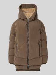 Lange winterjas met imitatiebont, model 'FROST' van Blonde No. 8 Beige - 36