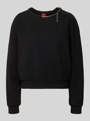 Boxy Fit Sweatshirt aus Baumwoll-Mix Modell 'Denrietta' von HUGO - 18