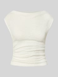 Top in Bouclé-Optik mit U-Boot-Ausschnitt von Gina Tricot - 36