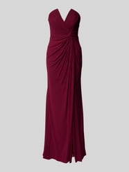 Abendkleid mit Knotendetail von Mascara Bordeaux - 12
