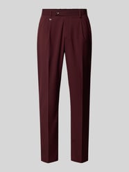 Slim fit stoffen broek met bandplooien, model 'LUIS' van Antony Morato Bordeaux - 18