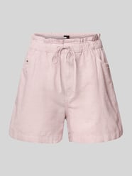 Regular Fit Paperbag-Shorts aus Baumwoll-Leinen-Mix von Tommy Jeans Pink - 31