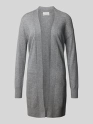 Płaszcz z dzianiny z kaszmiru z nakładanymi kieszeniami od Christian Berg Woman - 44