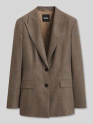 Slim Fit Longblazer aus Viskose-Mix Modell 'Jonahsa' von BOSS Beige - 11