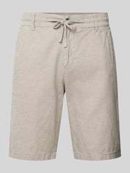 Bermudas mit seitlichen Eingrifftaschen und Bindegürtel von Lindbergh Beige - 23
