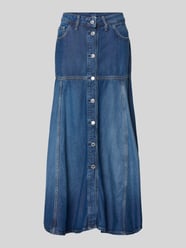 długa spódnica z mieszanka lyocellu w tkanina stylizowana na denim model 'Nidia' od GUESS - 3