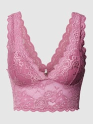 Korte top van kant, model 'CHLOE' van Only Roze - 14