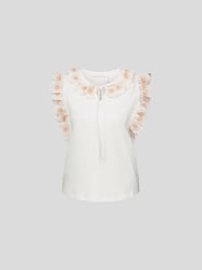 Bluse mit Rüschen von See by Chloé Weiß - 28