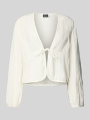 Bluzka z długim rękawem o kroju regular fit z bawełny model ‘SASTINA’ od Pieces - 45