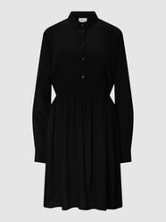Blusenkleid mit Volantsaum Modell 'VIFINI' von Vila Grau / Schwarz - 13