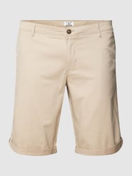 Szorty chinosy PLUS SIZE z przeszytymi zakończeniami nogawek model ‘BOWIE’ od Jack & Jones Plus Beżowy - 5