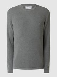 Pullover van biologisch katoen, model 'Rocks' van SELECTED HOMME Grijs / zwart - 44