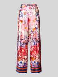 Spodnie z szerokimi nogawkami z wiskozy model 'wild Flower' od miss goodlife - 16