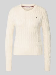 Sweter z dzianiny o kroju slim fit z czystej bawełny od Tommy Hilfiger - 37