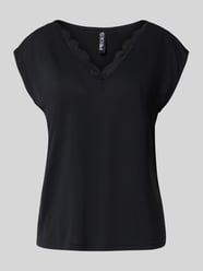 Loose fit T-shirt met kant, model 'KAMALA' van Pieces - 28