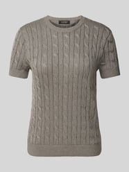 Strickshirt mit Zopfmuster Modell 'EYELAH' von Lauren Ralph Lauren Grau - 8