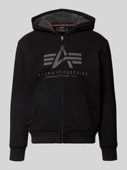 Regular Fit Sweatjacke aus reiner Baumwolle von Alpha Industries - 9