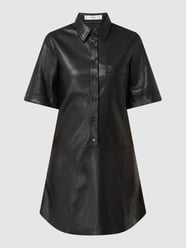 Kleid in Leder-Optik Modell 'Paola' von Mango Schwarz - 7