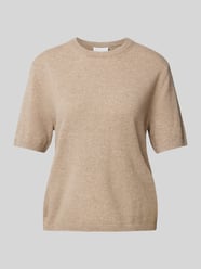 T-Shirt aus Kaschmir mit Rundhalsausschnitt von Jake*s Collection Beige - 16