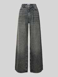 Wide leg jeans met bandplooien van JAKE*S STUDIO WOMAN Grijs / zwart - 20