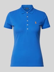 Poloshirt mit Label-Stitching Modell 'JULIE' von Polo Ralph Lauren Blau - 1