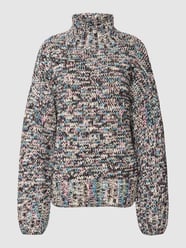 Strickpullover mit geripptem Stehkragen von Jake*s Casual Schwarz - 43