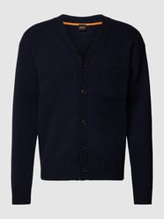 Cardigan met labelstitching, model 'KOUZZLE' van BOSS Orange Blauw / turquoise - 42