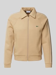 Sweatjacke mit Logo-Badge von Lacoste Beige - 3