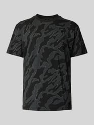 T-Shirt mit geripptem Rundhalsausschnitt von G-Star Raw Schwarz - 42