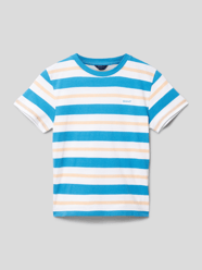 T-shirt van biologisch katoen met ronde hals van Gant Blauw / turquoise - 7