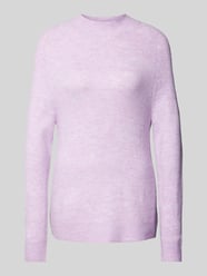 Comfort Fit Strickpullover mit Sattelschulter-Ärmel und Mock-Neck von Tom Tailor Denim Lila - 37