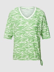 T-shirt z dekoltem w serek od Tom Tailor Zielony - 25