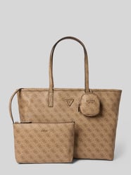 Shopper mit Reißverschlusstasche Modell 'POWER PLAY' von Guess Beige - 42