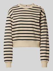 Oversized Sweatshirt mit gerippten Abschlüssen von Tommy Hilfiger Beige - 30