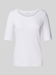 T-Shirt in Ripp-Optik von Christian Berg Woman Weiß - 19