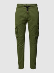 Cargohose mit Cargotaschen Modell 'Twill' von Alpha Industries Grün - 41